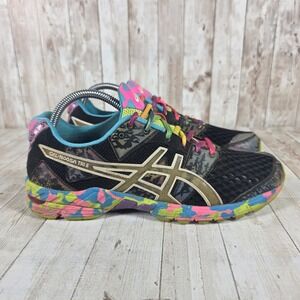 ASICS Gel-Noosa Tri 8 Womens Running Shoes Black Pink Multi Color T356N Size 9